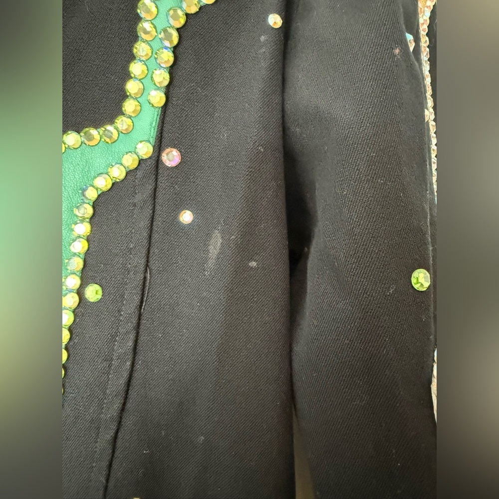 Kevin Garcia Originals vintage couture horse show black bedazzled shirt M - Picture 10 of 13